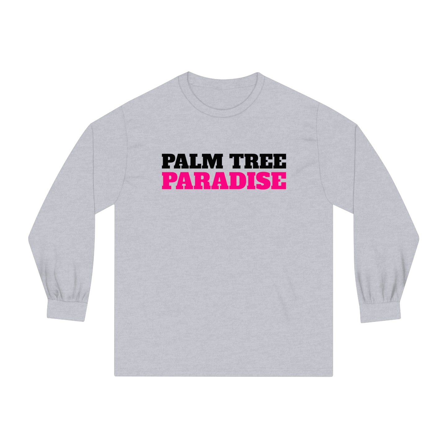 Palm Tree Paradise (Palm Tree On Back) Long Sleeve T-Shirt